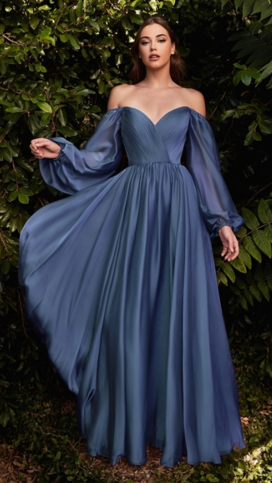 VESTIDO AMANDA SMOKY BLUE
