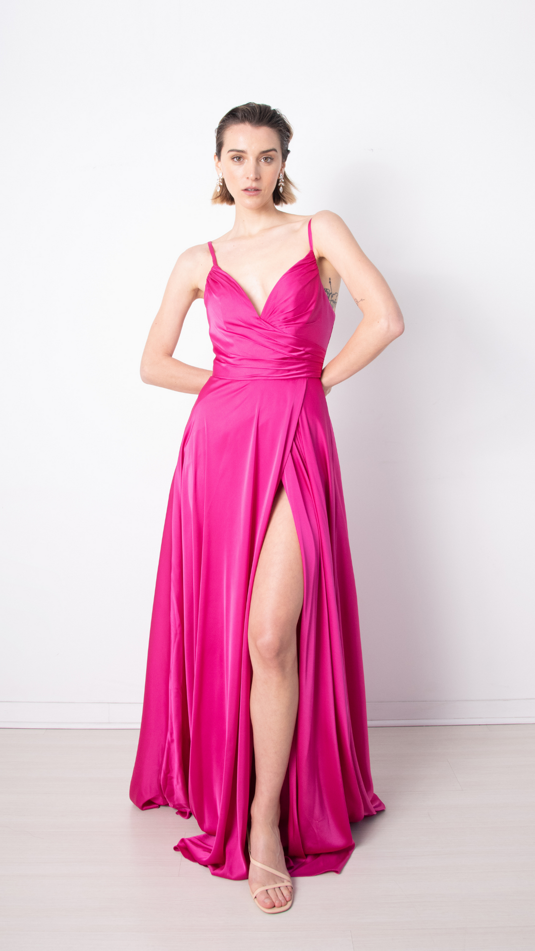 VESTIDO FIORENTINA FUCSIA