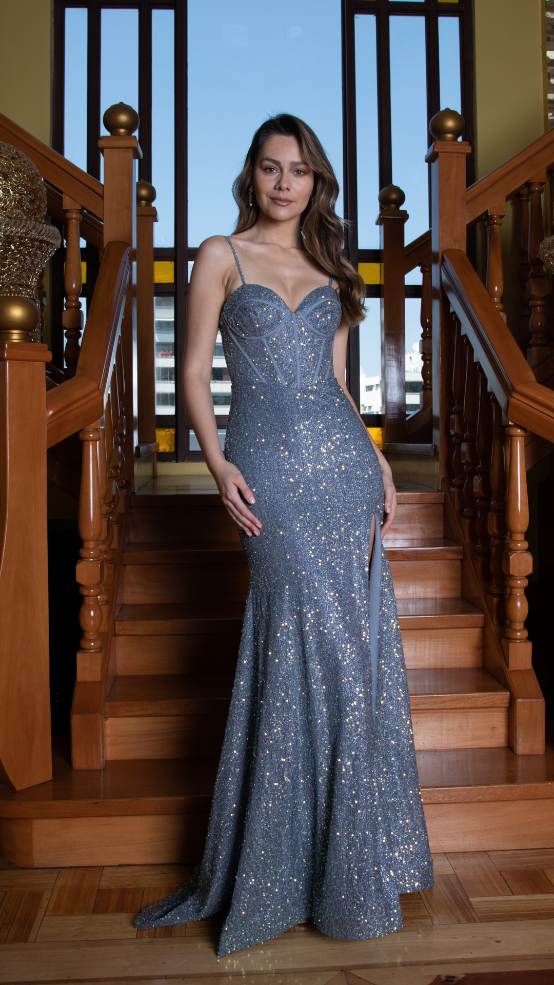 Vestido Adriana Dusty Blue