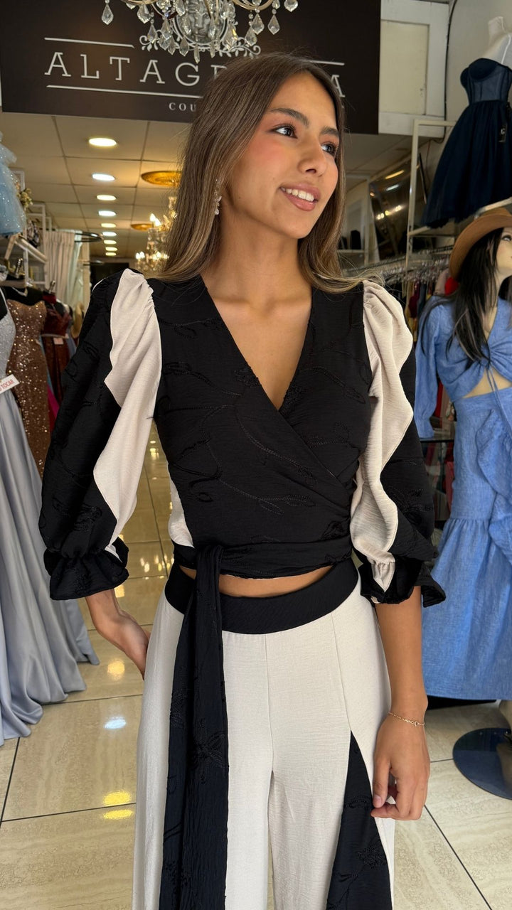 CONJUNTO BELLA NEGRO/BEIGE