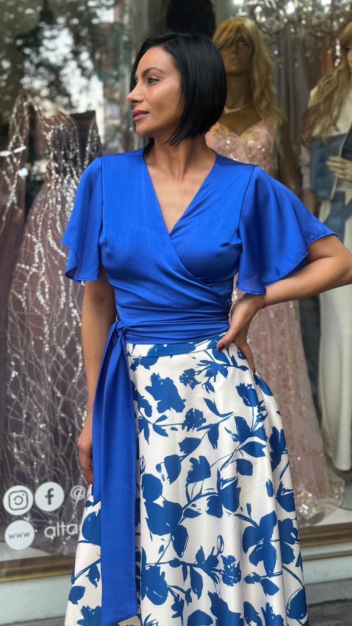 Falda Cloe Azul Print