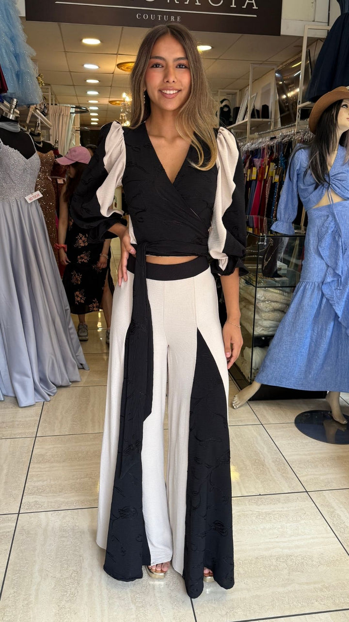 CONJUNTO BELLA NEGRO/BEIGE