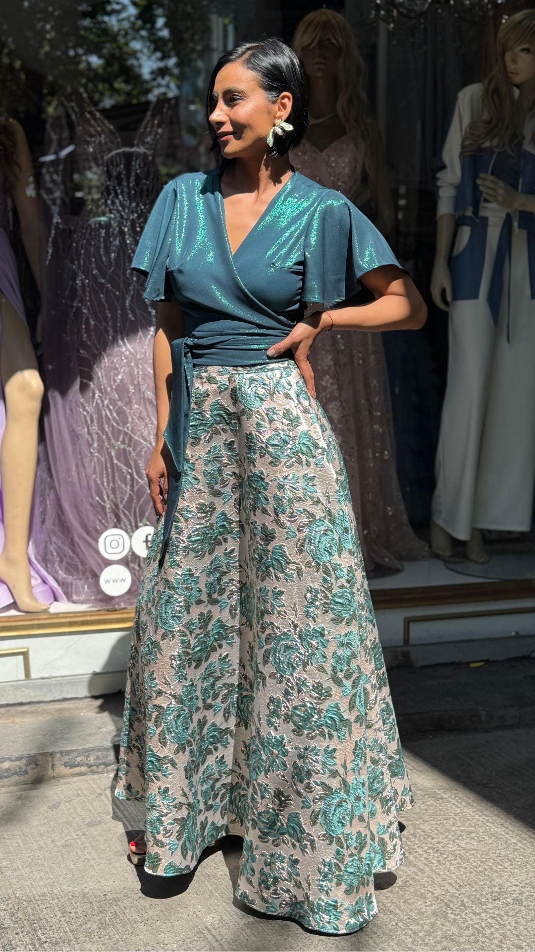 FALDA OLIVIA PRINT GREEN