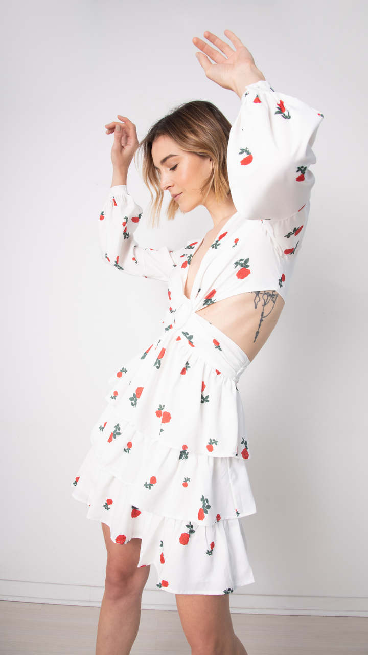 Vestido Anabella Blanco Print