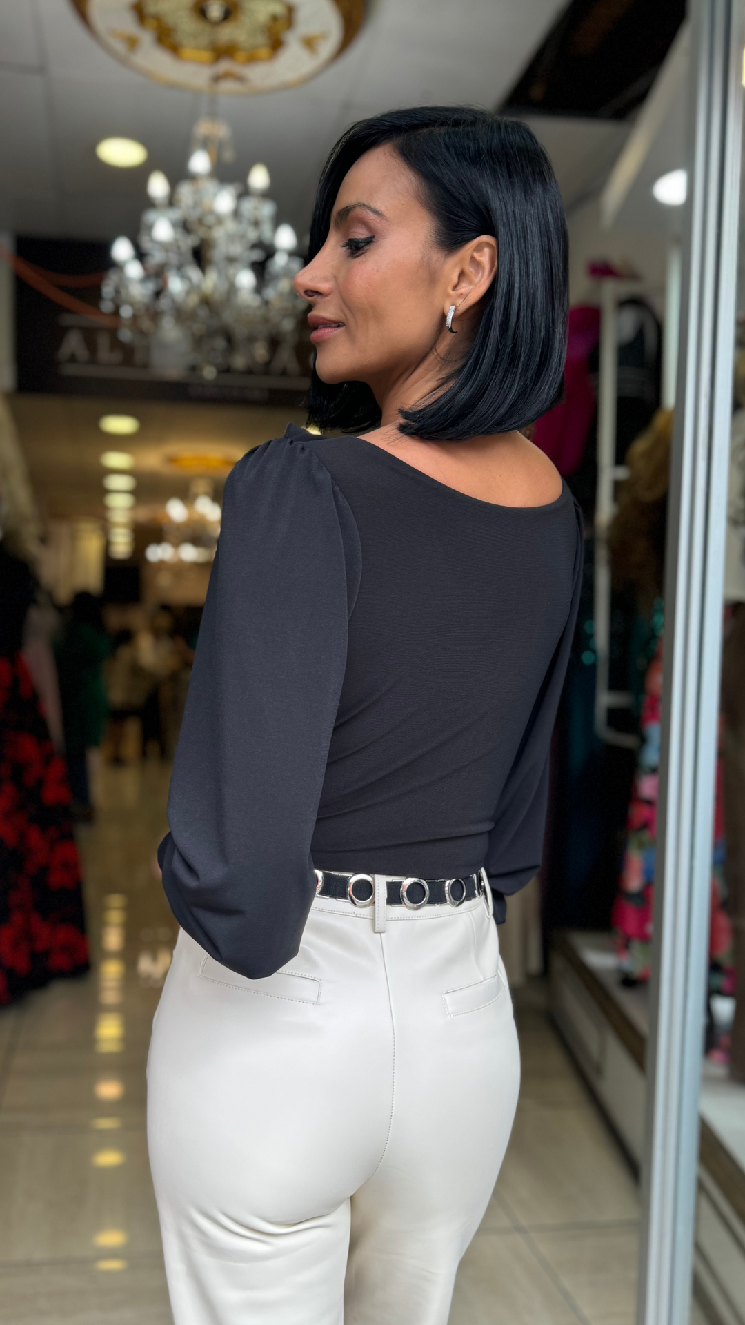 BLUSA GRECIA NEGRO LISO