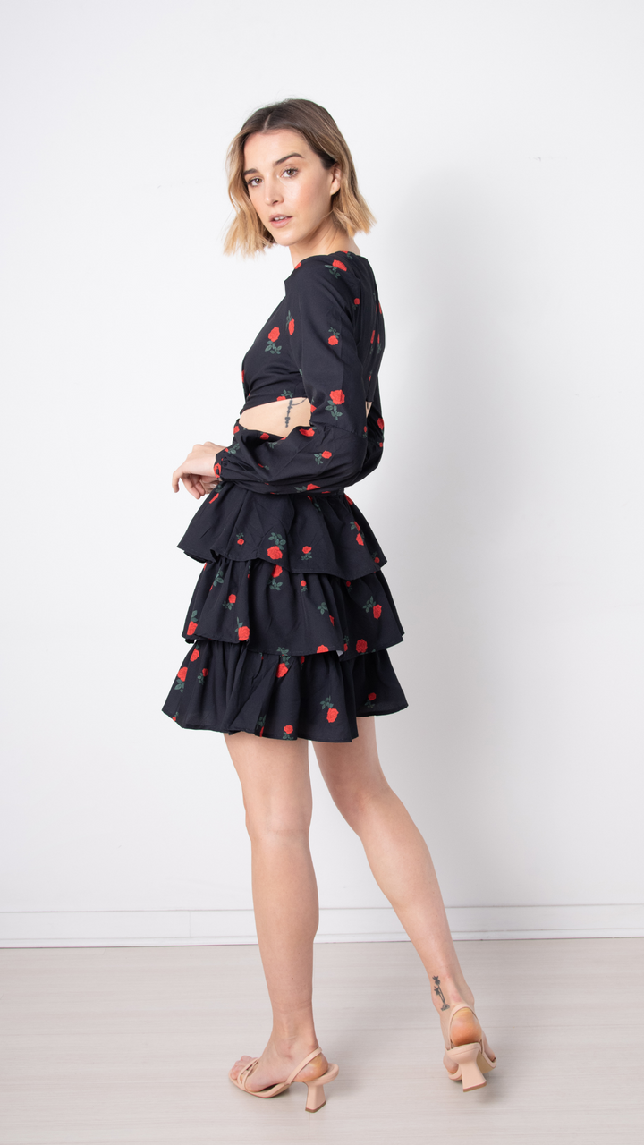 Vestido Anabella Negro Print