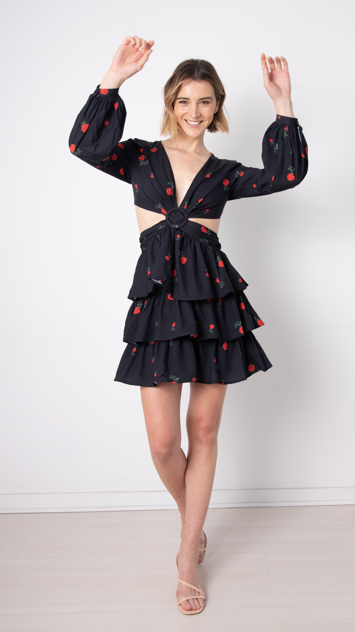 Vestido Anabella Negro Print