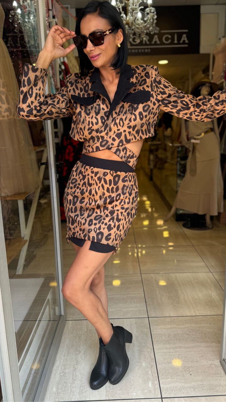 Falda Fiorentina Mini Animal Print