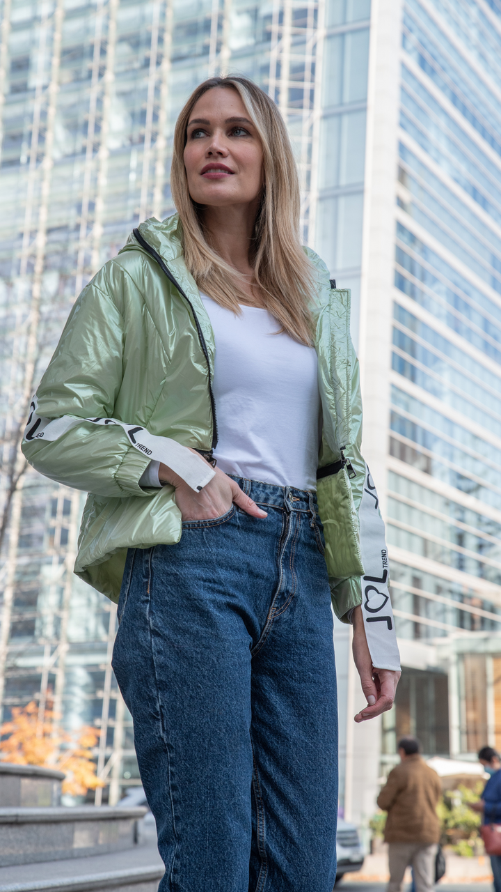 PARKA METALIZADA VERDE