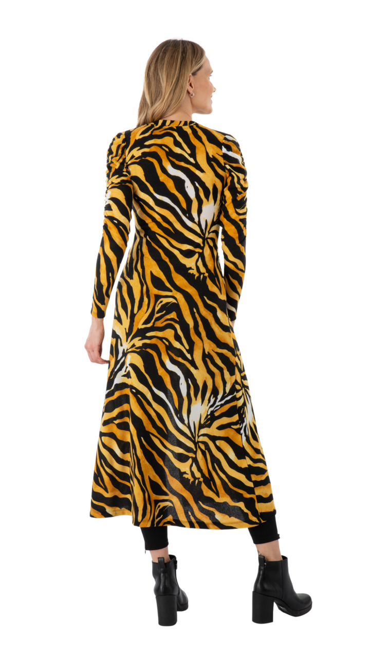 Vestido Lanilla Isabel Print Amarillo