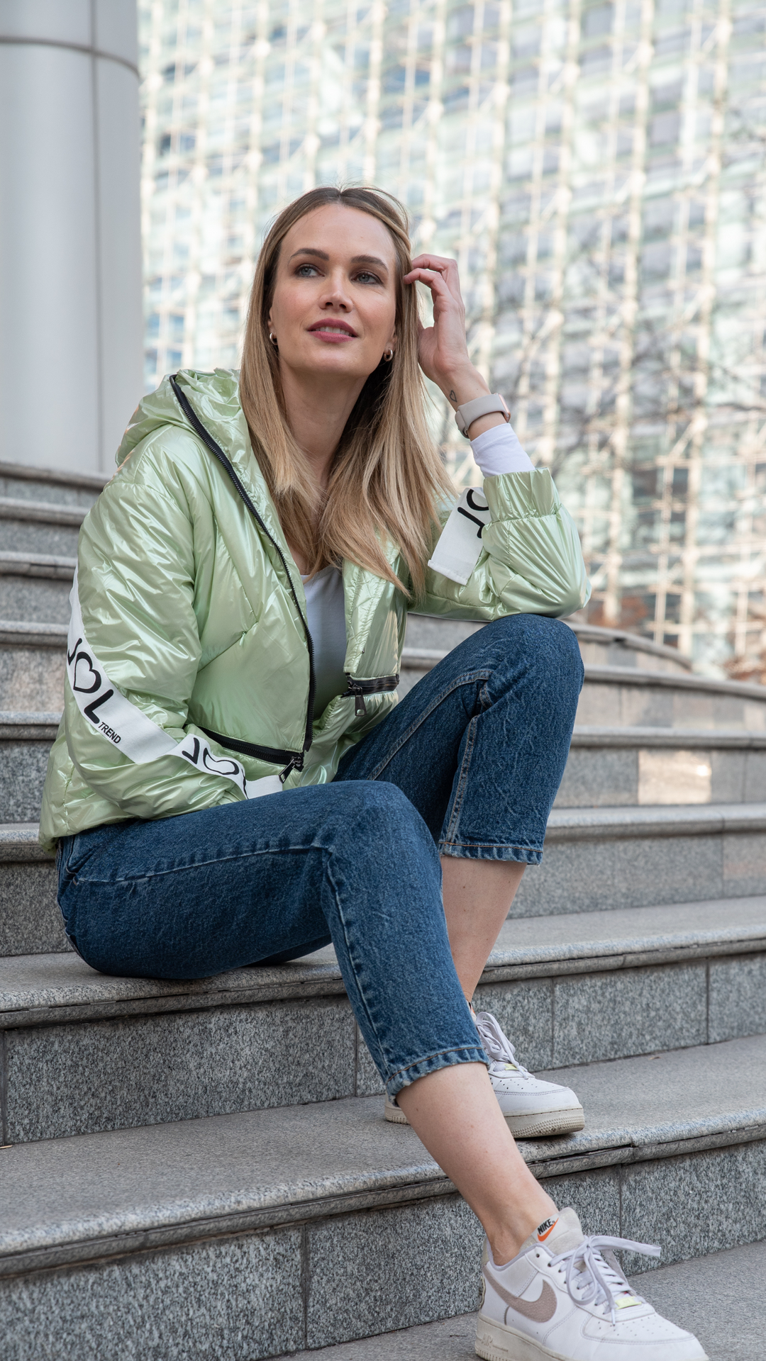 PARKA METALIZADA VERDE