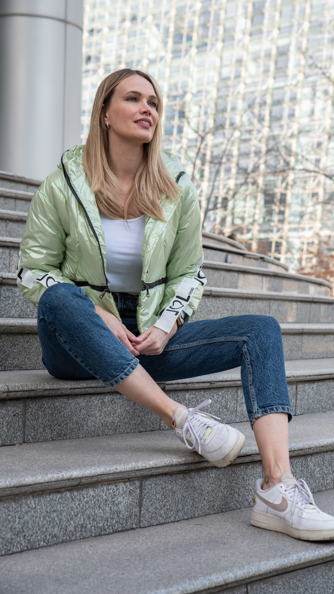 PARKA METALIZADA VERDE